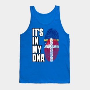 Danish And Nauruan Mix DNA Flag Heritage Tank Top